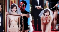 88345-【AI脱衣】❤️杨颖、高圆圆、林志玲等 明星婚礼系列❤️跟新郎一起牵着新娘进入婚礼