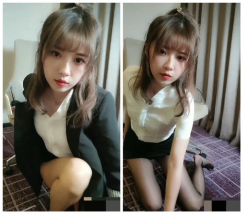 85491-超美女神土豪定制私拍流出 极品OL装黑丝露毛 字裤闪露阴唇 (1).jpg