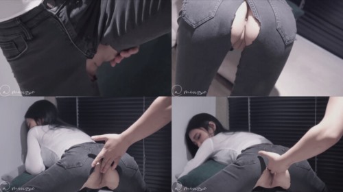 87519-【Miuzxc】 混血美女，牛仔裤被剪破，被强烈中出肛交完美脸蛋，被操时的模样真.jpg