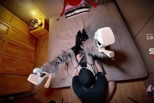 76531-兽面渔网粗跟通体多姿势上帝视角