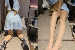 72346-云盘高质露脸B级泄密让反差骚女友穿上好利来制服肏完在足交小浪蹄子