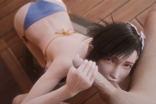 10600-[juicyneko] Tifa – Resort Blowjob