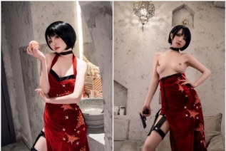 85714-稀有露脸 高端ACG业界女神爆机少女▌喵小吉▌经典Cos《生化危机》艾达王赤裸诱惑 性感小逼逼待茎插入