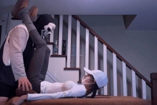 75246-瑜伽服试操这着装在姐姐身材上正好