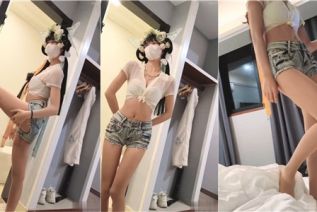 66337-00后清纯反差少女『LT软软兔』汉服头饰配透视衫短牛仔 肉丝足交超嫩一线天美鲍被哥哥大肉棒强硬输出