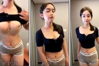 62054-高颜值眼镜妹扭腰摆臀脱掉衣服 极品美乳又大又挺 蜜桃美臀